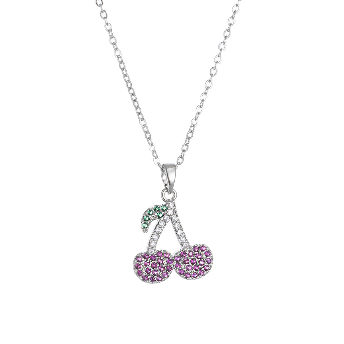 Wholesale Cherry necklace titanium steel clavicle chain